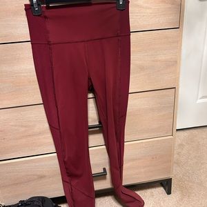 Lululemon red high waisted leggings